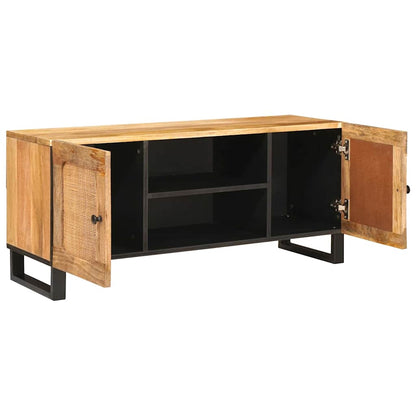 vidaXL TV-Schränk mit Regal Braun 105 x 33 x 46 cm Massivholz Mango