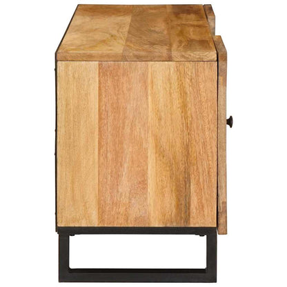 vidaXL TV-Schränk mit Regal Braun 105 x 33 x 46 cm Massivholz Mango