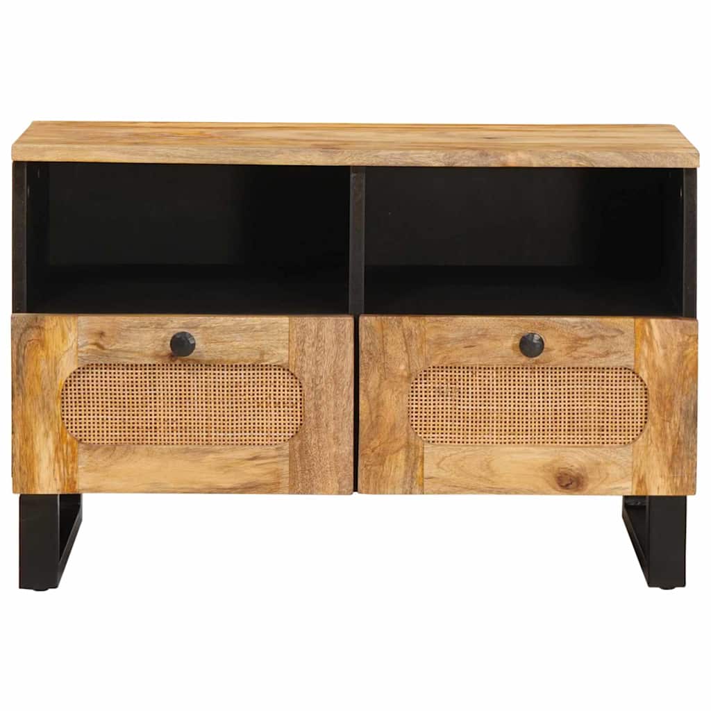 vidaXL TV-Schränk mit Regal Braun 70 x 33 x 46 cm Massivholz Mango