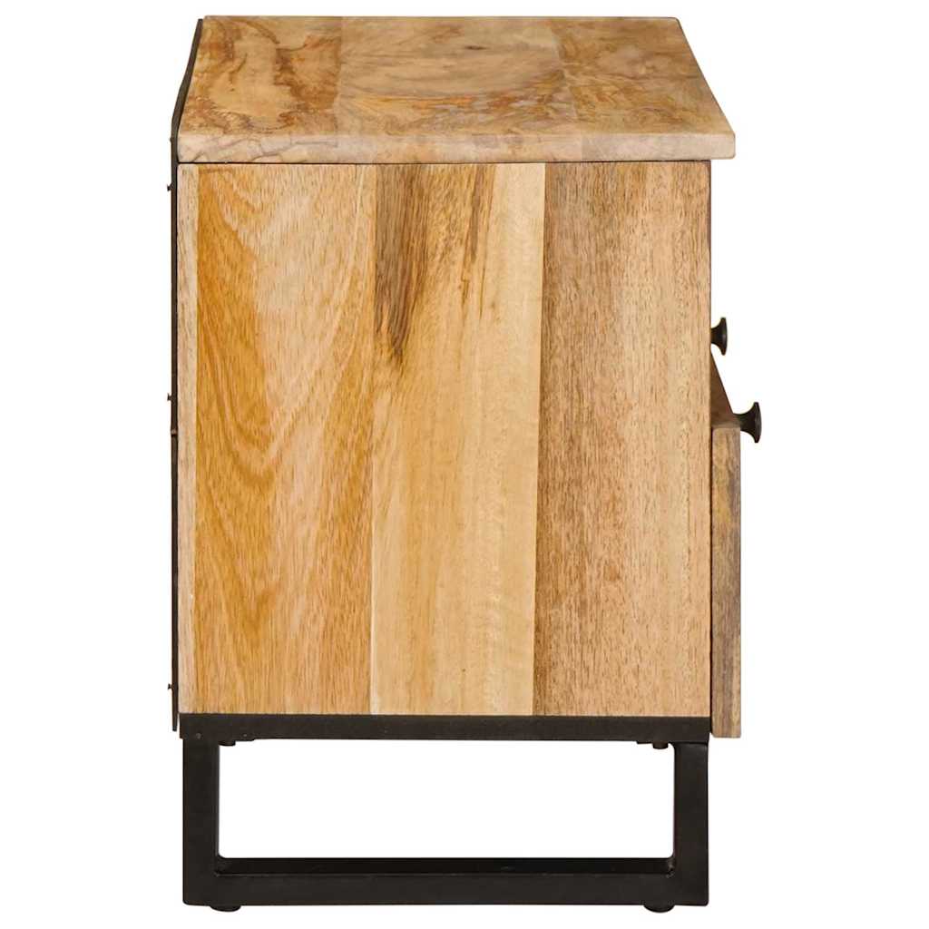 vidaXL TV-Schränk mit Regal Braun 70 x 33 x 46 cm Massivholz Mango