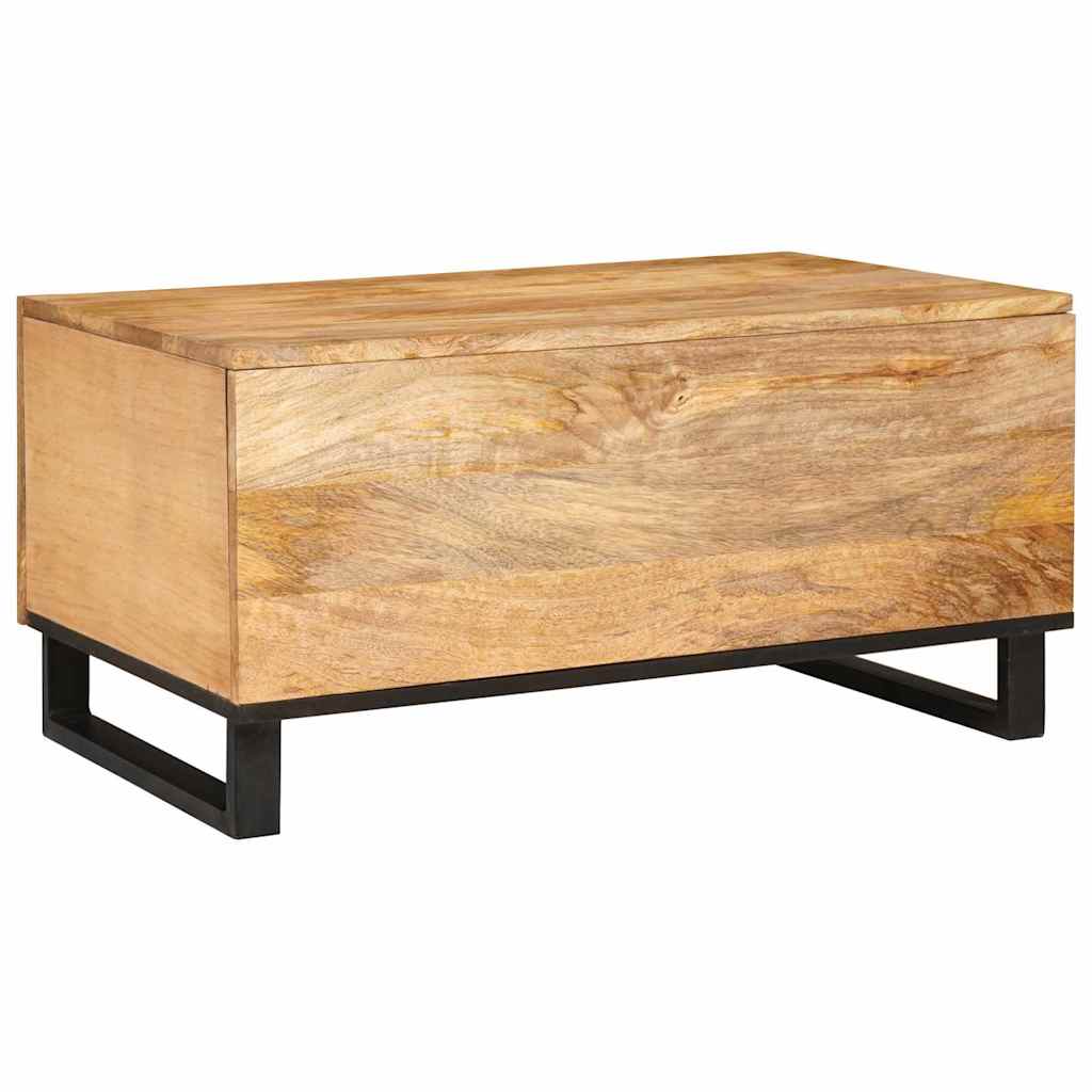 vidaXL Couchtisch Natur 80 x 50 x 40 cm Massivholz Mango