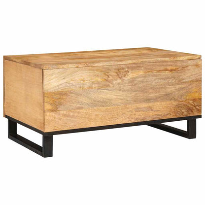 vidaXL Couchtisch Natur 80 x 50 x 40 cm Massivholz Mango