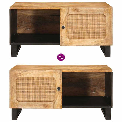 vidaXL Couchtisch Natur 80 x 50 x 40 cm Massivholz Mango