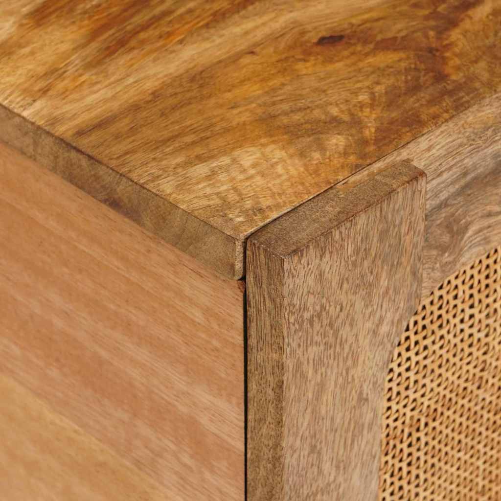 vidaXL Couchtisch Natur 80 x 50 x 40 cm Massivholz Mango