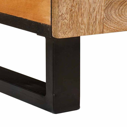 vidaXL Couchtisch Natur 80 x 50 x 40 cm Massivholz Mango