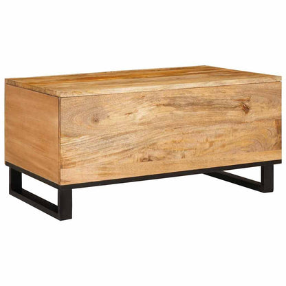 vidaXL Couchtisch Natur 80 x 50 x 40 cm Massivholz Mango