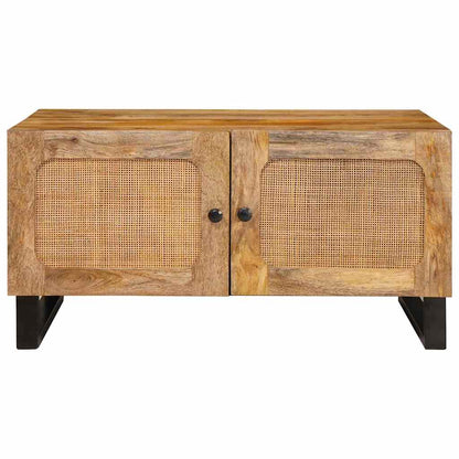 vidaXL Couchtisch Natur 80 x 50 x 40 cm Massivholz Mango