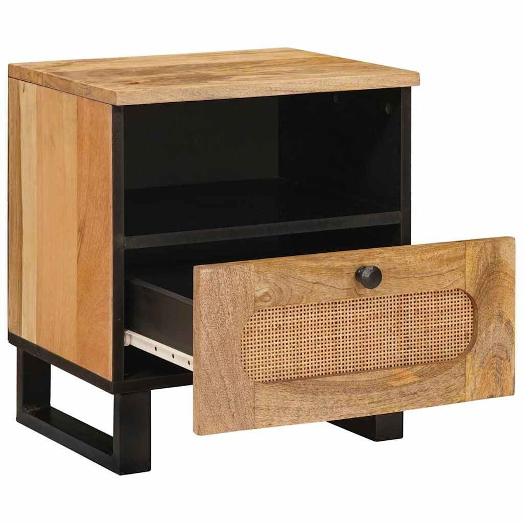 vidaXL Nachttisch Natur 40 x 33 x 46 cm Massivholz Mango
