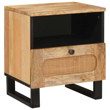 vidaXL Nachttisch 2 pcs Natur 40 x 33 x 46 cm Massivholz Mango