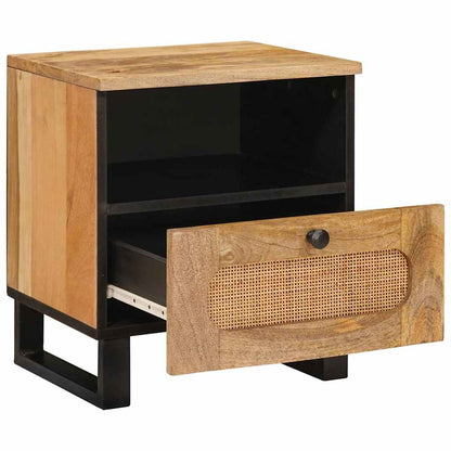 vidaXL Nachttisch 2 pcs Natur 40 x 33 x 46 cm Massivholz Mango