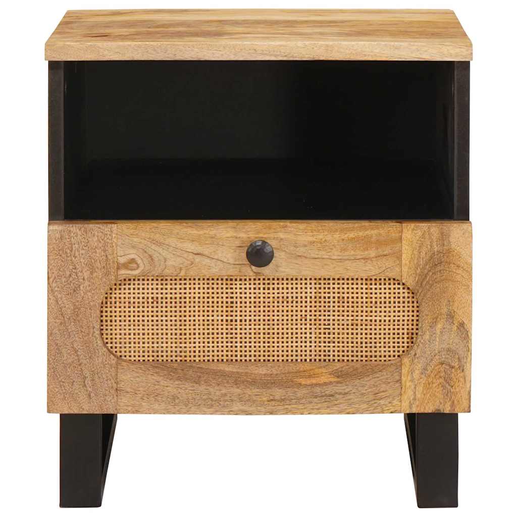vidaXL Nachttisch 2 pcs Natur 40 x 33 x 46 cm Massivholz Mango