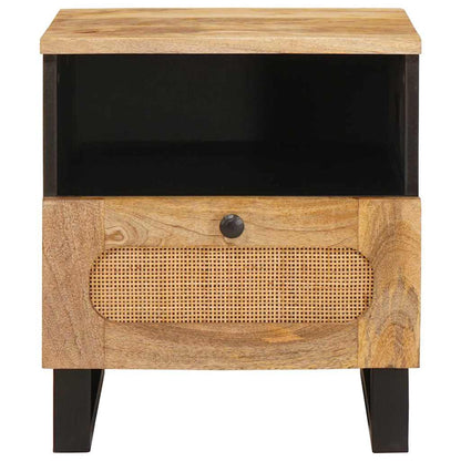 vidaXL Nachttisch 2 pcs Natur 40 x 33 x 46 cm Massivholz Mango