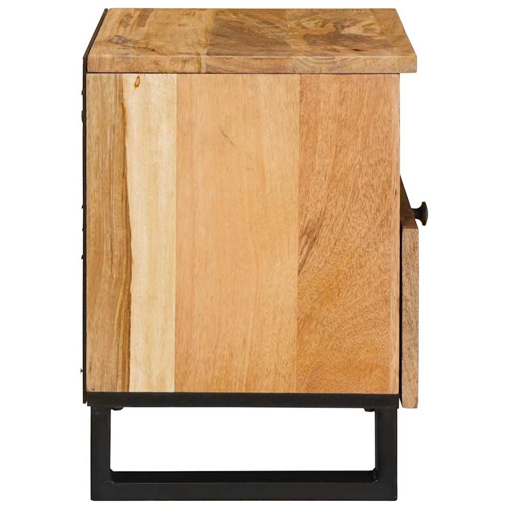 vidaXL Nachttisch 2 pcs Natur 40 x 33 x 46 cm Massivholz Mango