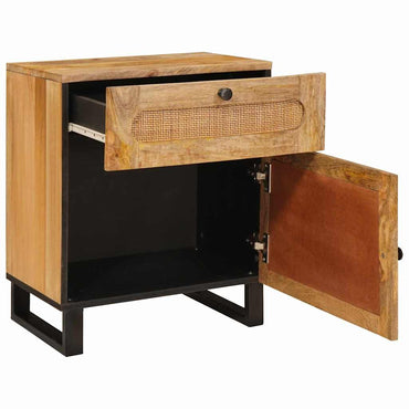 vidaXL Nachttisch Natur 50 x 33 x 60 cm Massivholz Mango