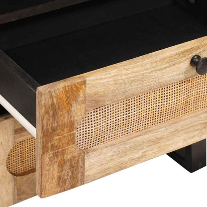 vidaXL Nachttisch Natur 50 x 33 x 62 cm Massivholz Mango