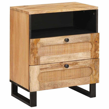 vidaXL Nachttisch Natur 50 x 33 x 62 cm Massivholz Mango