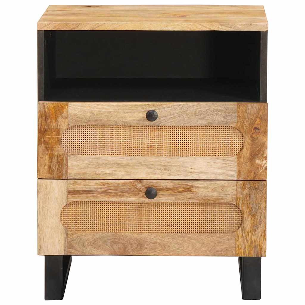 vidaXL Nachttisch Natur 50 x 33 x 62 cm Massivholz Mango