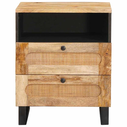 vidaXL Nachttisch Natur 50 x 33 x 62 cm Massivholz Mango