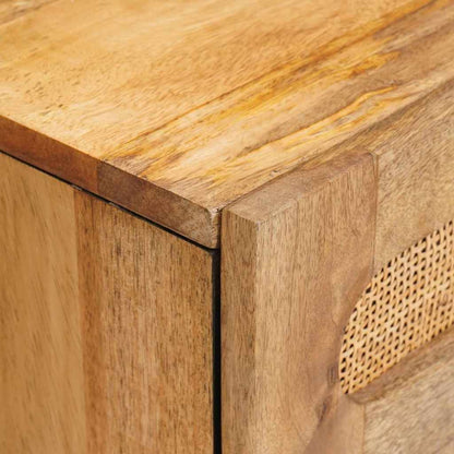 vidaXL Nachttisch Natur 50 x 33 x 60 cm Massivholz Mango