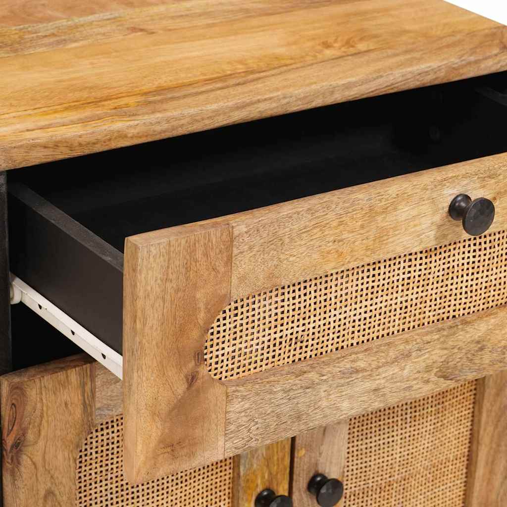 vidaXL Nachttisch Natur 50 x 33 x 60 cm Massivholz Mango
