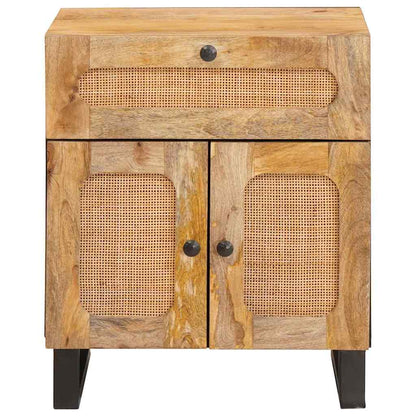 vidaXL Nachttisch Natur 50 x 33 x 60 cm Massivholz Mango