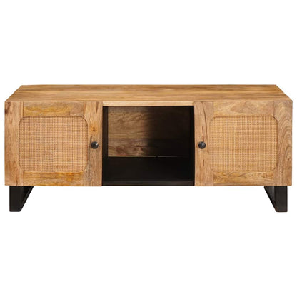 vidaXL Couchtisch Artisan-Eiche 100 x 54 x 40 cm Massivholz Mango