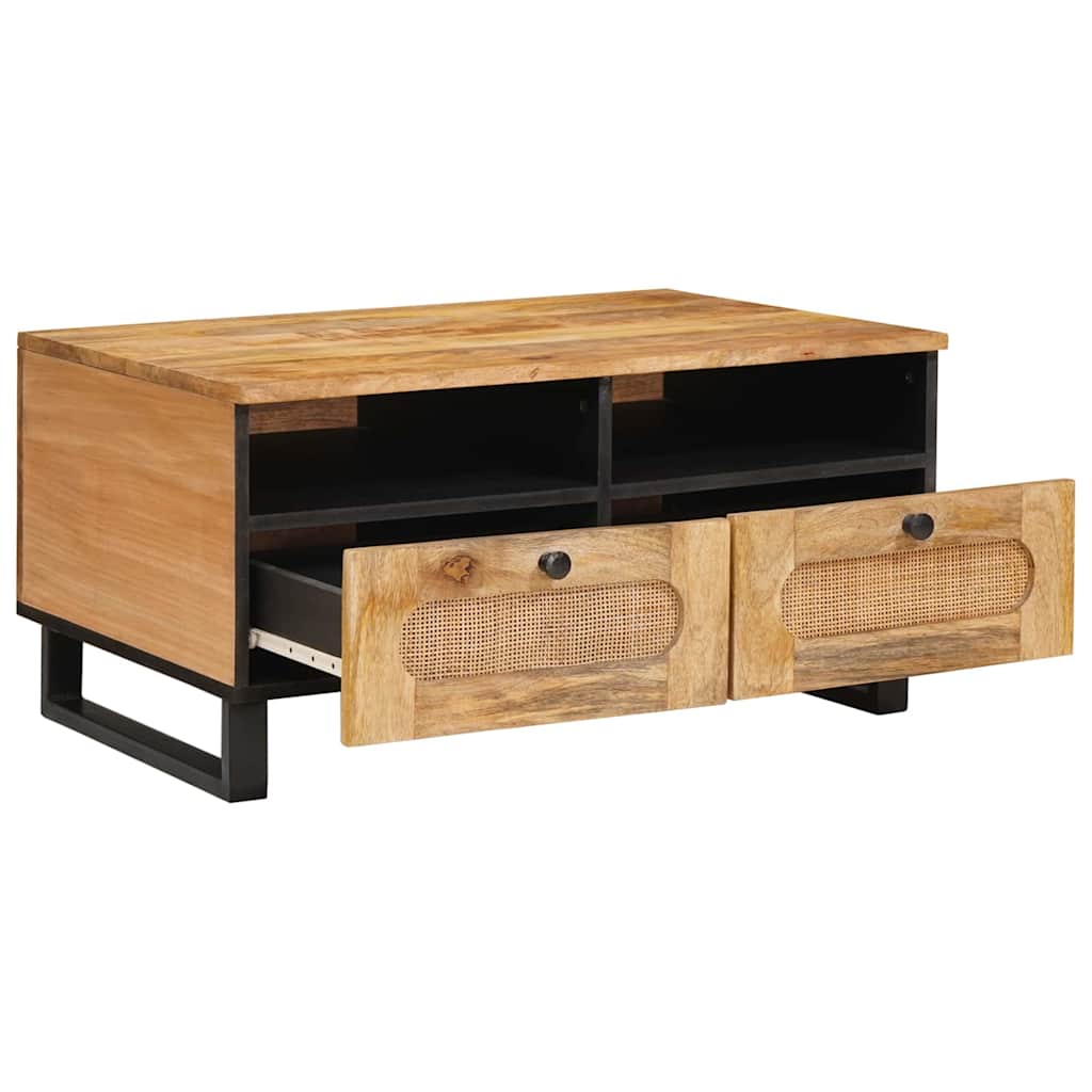 vidaXL Couchtisch Artisan-Eiche 80 x 54 x 40 cm Massivholz Mango