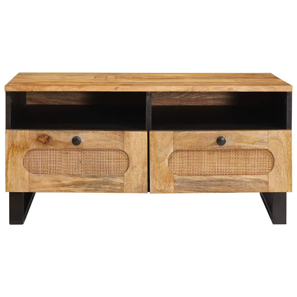 vidaXL Couchtisch Artisan-Eiche 80 x 54 x 40 cm Massivholz Mango