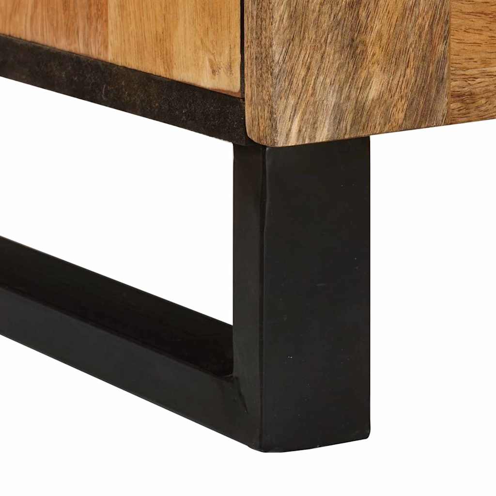 vidaXL TV-Schränk mit Speicher Braun 105 x 33 x 46 cm Massivholz Mango