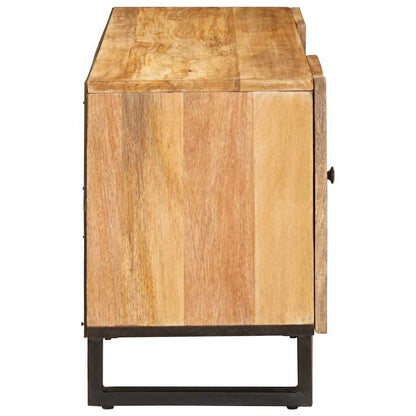 vidaXL TV-Schränk mit Speicher Braun 105 x 33 x 46 cm Massivholz Mango