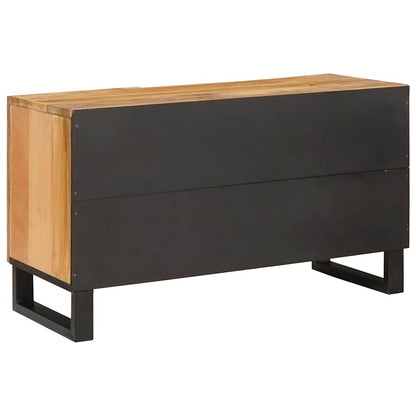 vidaXL TV-Schränk mit Speicher Braun 80 x 33 x 46 cm Massivholz Mango