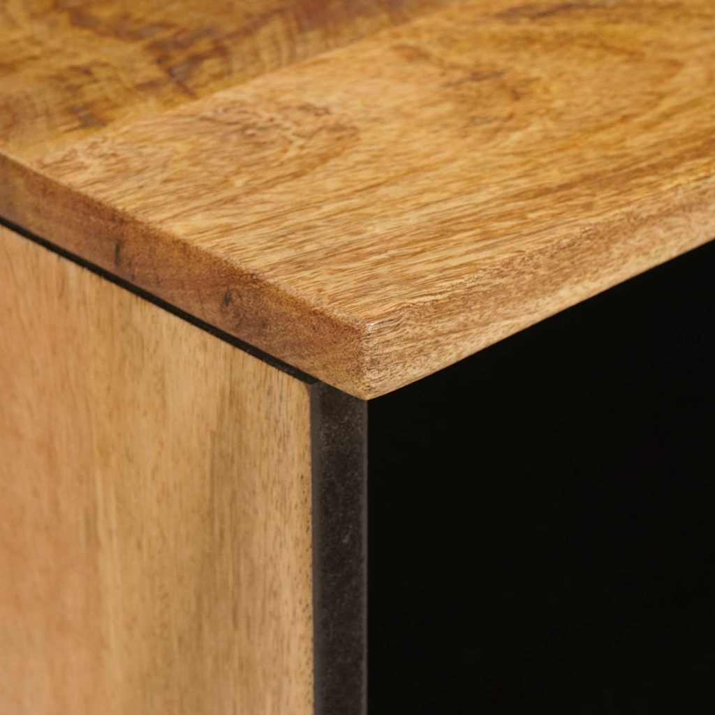 vidaXL TV-Schränk mit Regal Braun 100 x 33 x 46 cm Massivholz Mango