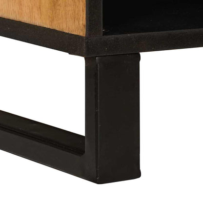 vidaXL TV-Schränk mit Regal Braun 100 x 33 x 46 cm Massivholz Mango