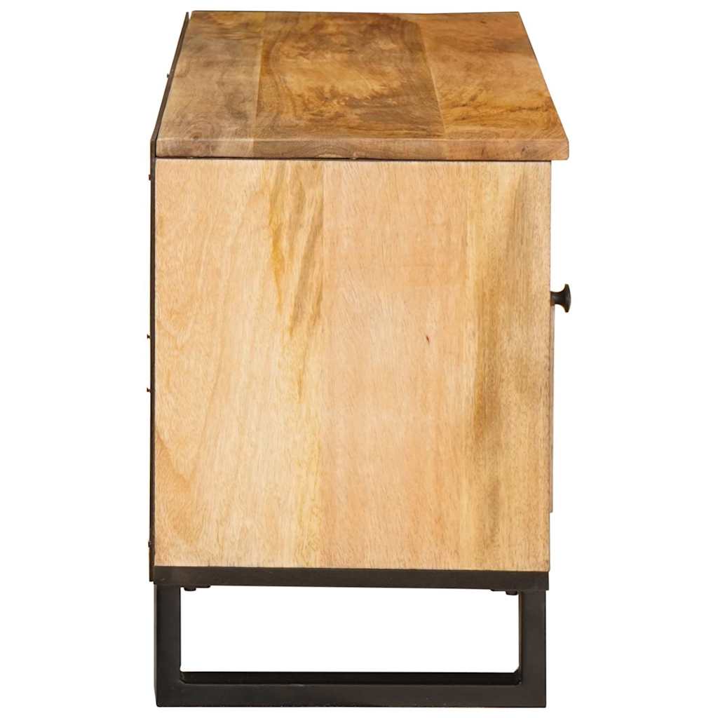 vidaXL TV-Schränk mit Regal Braun 100 x 33 x 46 cm Massivholz Mango