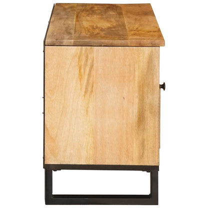 vidaXL TV-Schränk mit Regal Braun 100 x 33 x 46 cm Massivholz Mango