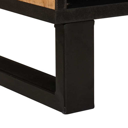 vidaXL TV-Schränk mit Regal Braun 80 x 33 x 46 cm Massivholz Mango