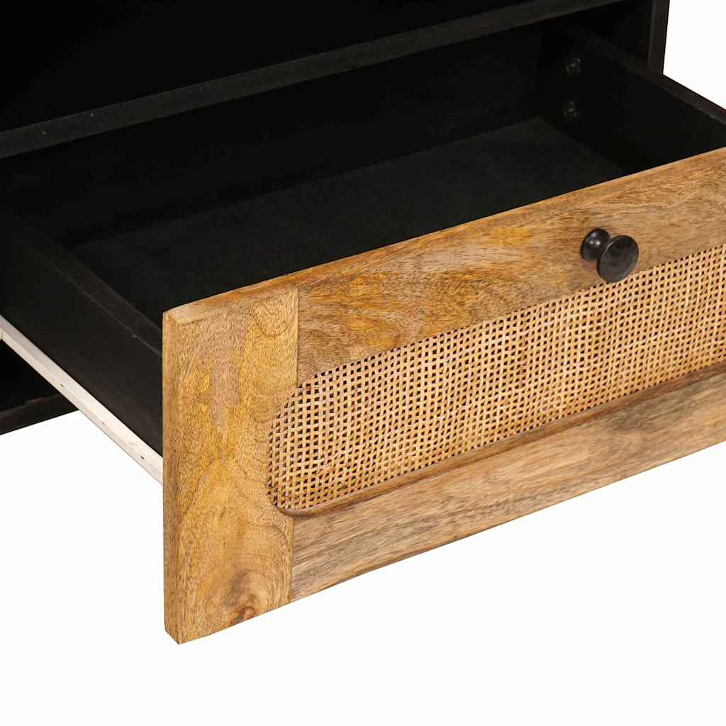 vidaXL TV-Schränk mit Regal Braun 80 x 33 x 46 cm Massivholz Mango