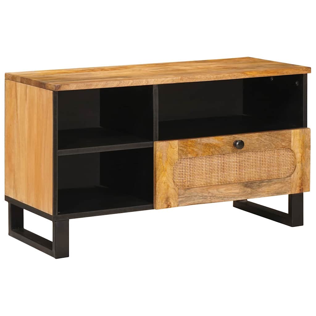 vidaXL TV-Schränk mit Regal Braun 80 x 33 x 46 cm Massivholz Mango