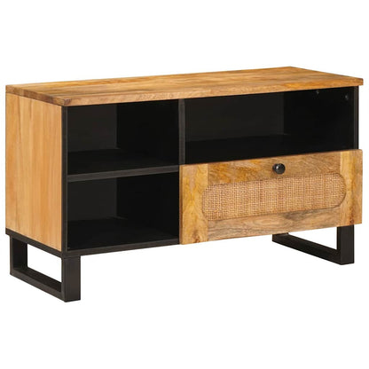 vidaXL TV-Schränk mit Regal Braun 80 x 33 x 46 cm Massivholz Mango