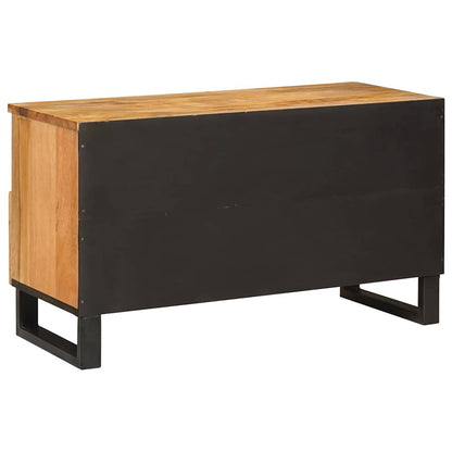 vidaXL TV-Schränk mit Regal Braun 80 x 33 x 46 cm Massivholz Mango