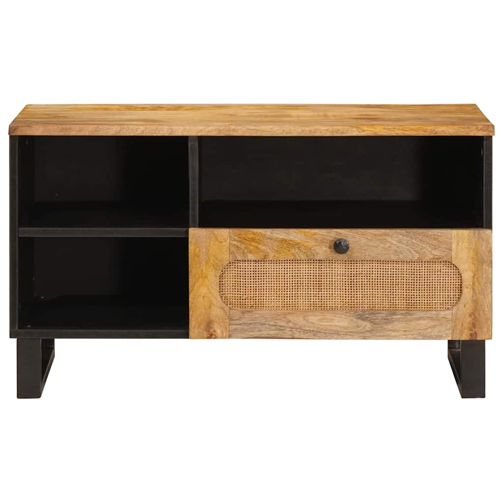 vidaXL TV-Schränk mit Regal Braun 80 x 33 x 46 cm Massivholz Mango