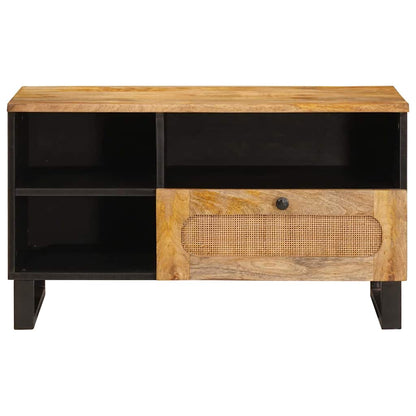 vidaXL TV-Schränk mit Regal Braun 80 x 33 x 46 cm Massivholz Mango
