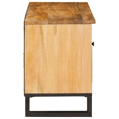 vidaXL TV-Schränk mit Regal Braun 80 x 33 x 46 cm Massivholz Mango