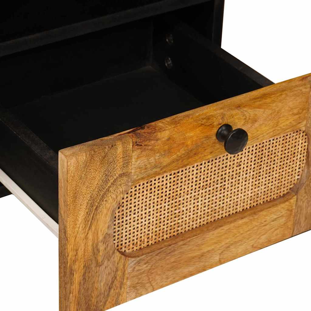 vidaXL TV-Schränk mit Regal Braun 100 x 33 x 46 cm Massivholz Mango