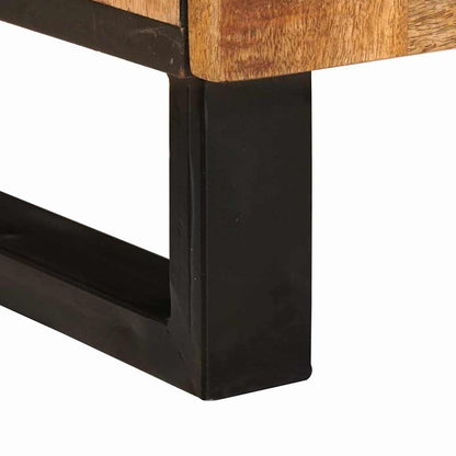 vidaXL TV-Schränk mit Regal Braun 100 x 33 x 46 cm Massivholz Mango