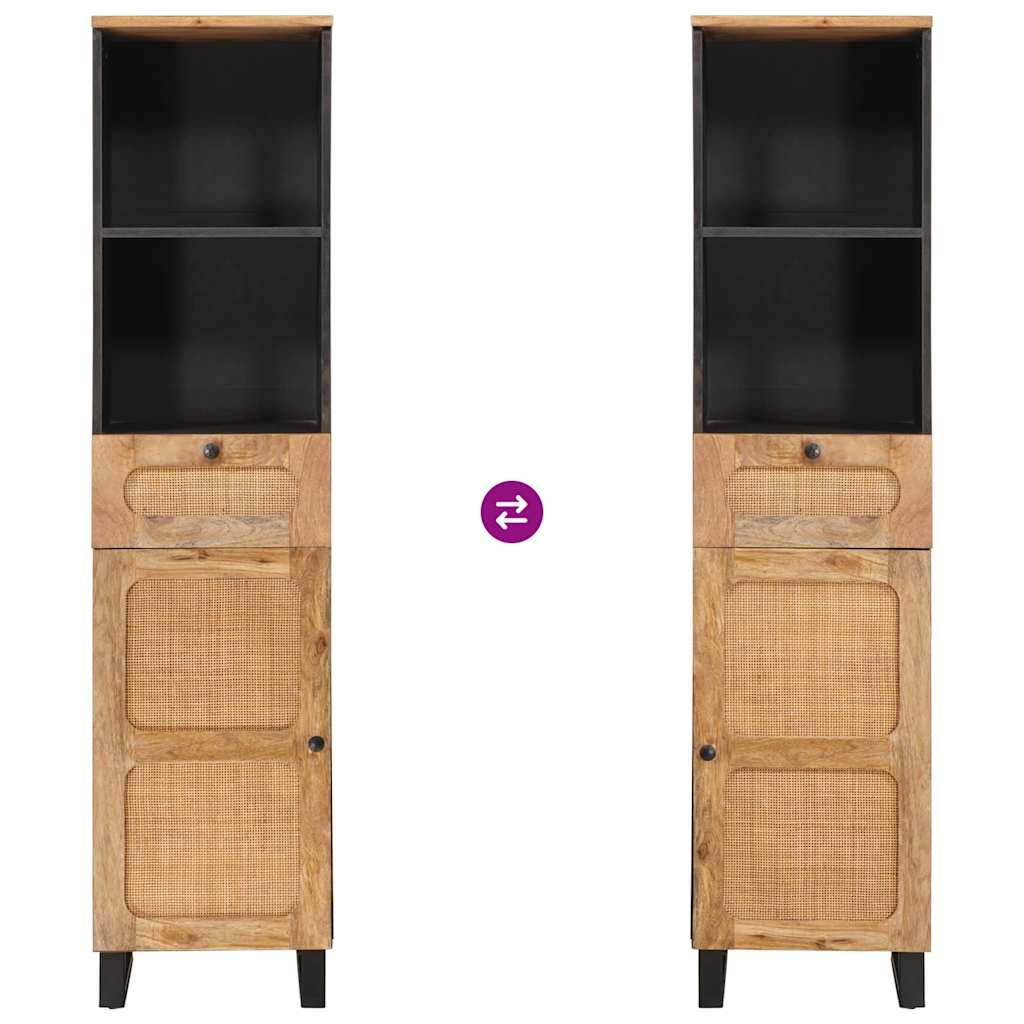 Badezimmerschrank Braun 38 x 33 x 160 cm Massivholz Mango