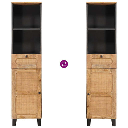 Badezimmerschrank Braun 38 x 33 x 160 cm Massivholz Mango