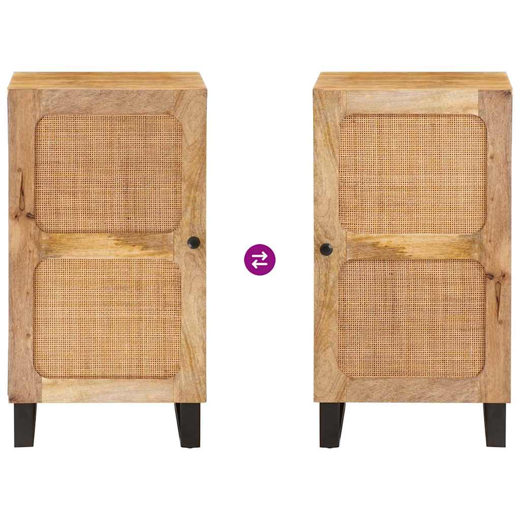 Sideboard mit Speicher Braun 40 x 33 x 75 cm Massivholz Mango