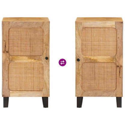 Sideboard mit Speicher Braun 40 x 33 x 75 cm Massivholz Mango