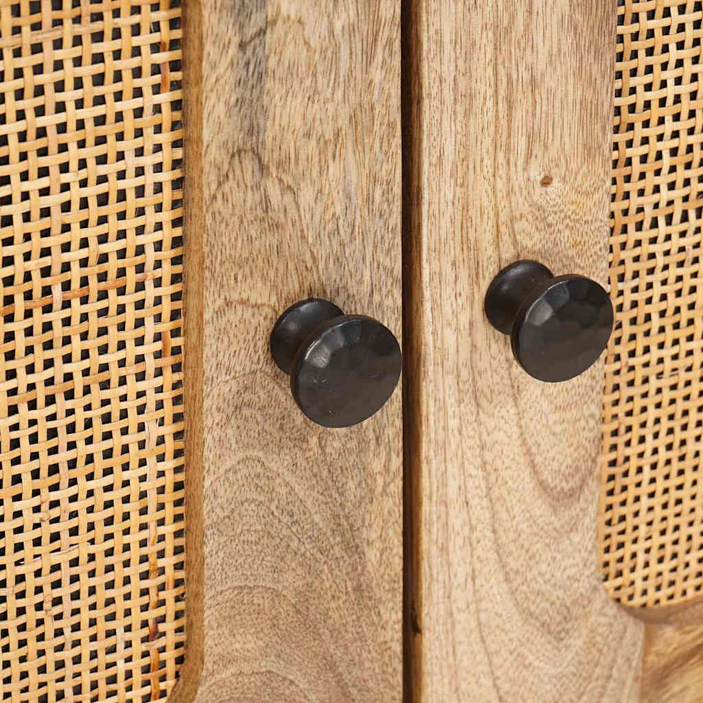 Sideboard mit Speicher Braun 60 x 33 x 75 cm Massivholz Mango